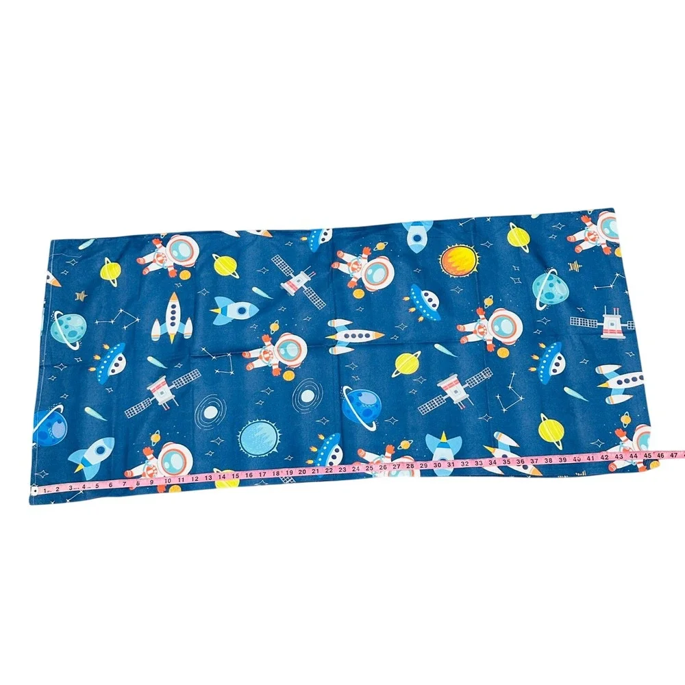 Wildkin Kids Nap Mat Cover 100% Cotton Space Astronaut Rocket Blue 20x45